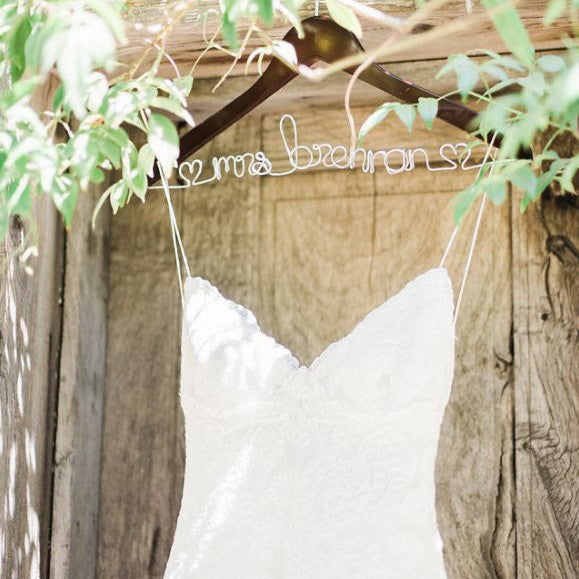 personalized wedding dress hanger bridal shower gifts