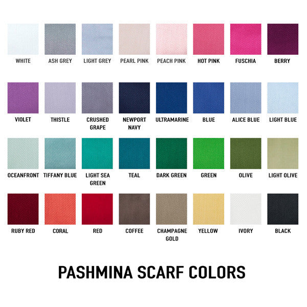 Foxblossom Co. Pashmina Scarf Color Options