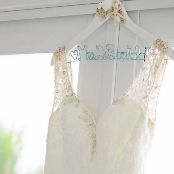 beach wedding dress hanger for destination weddings, beach bride gift