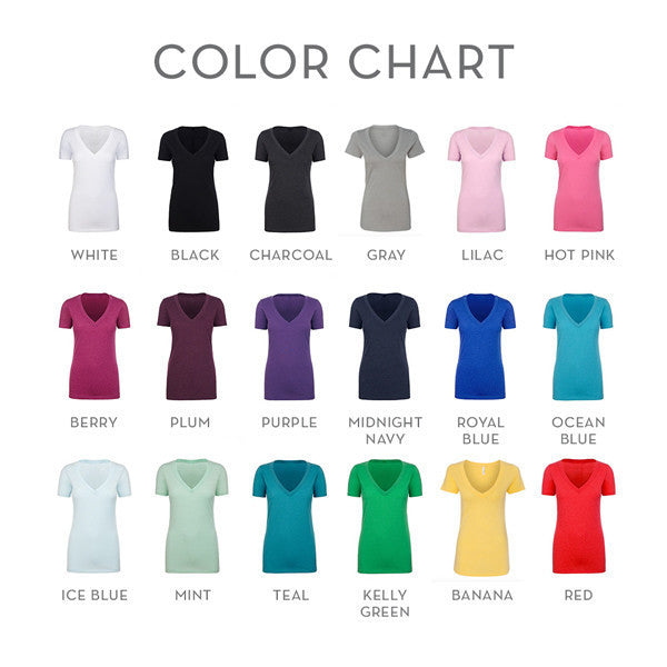 Lots of color choices for the bridesmaid shirts