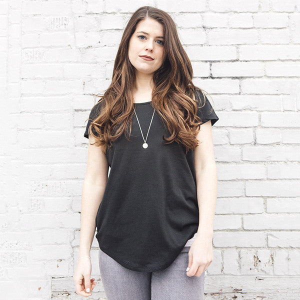black relaxed slouchy tee