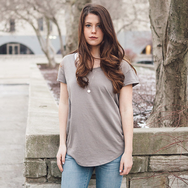 gray slouchy perfect tee