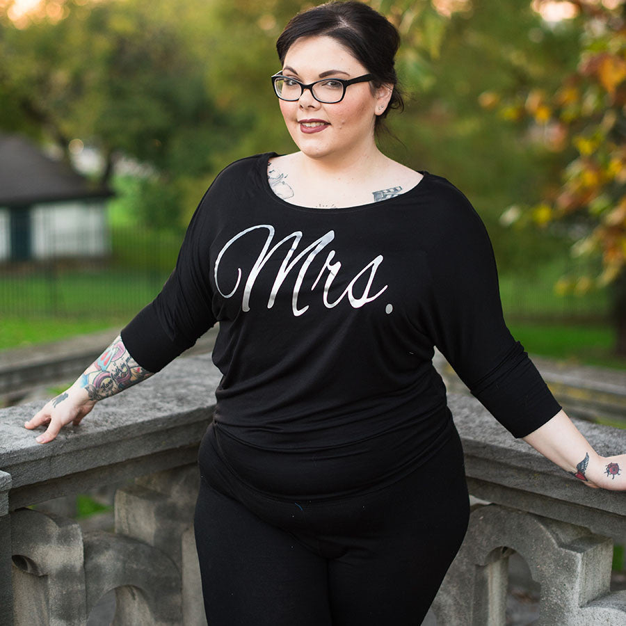 plus size mrs shirt, honeymoon apparel