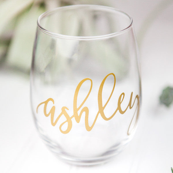 personalized wine glass