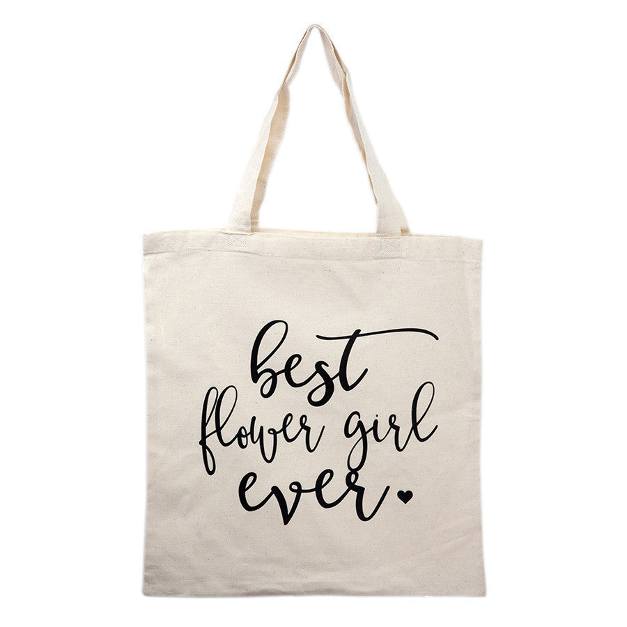 best flower girl ever tote bag