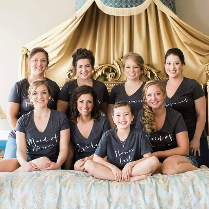 Bridal Party Bridesmaid Tees Shirts, bridesmaid gifts