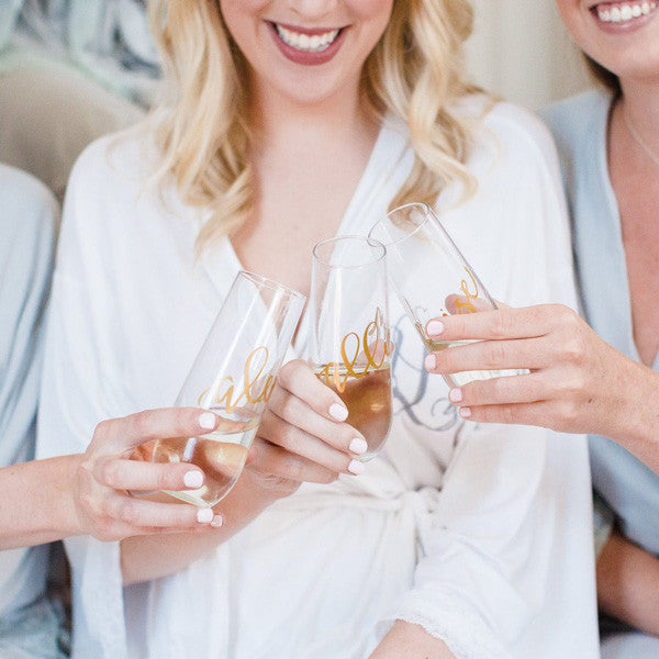 Personalized Champagne Flutes for bridesmaid gifts