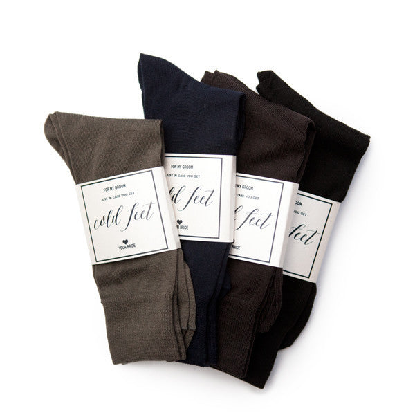 groom socks, wedding day gift, in case you get cold feet