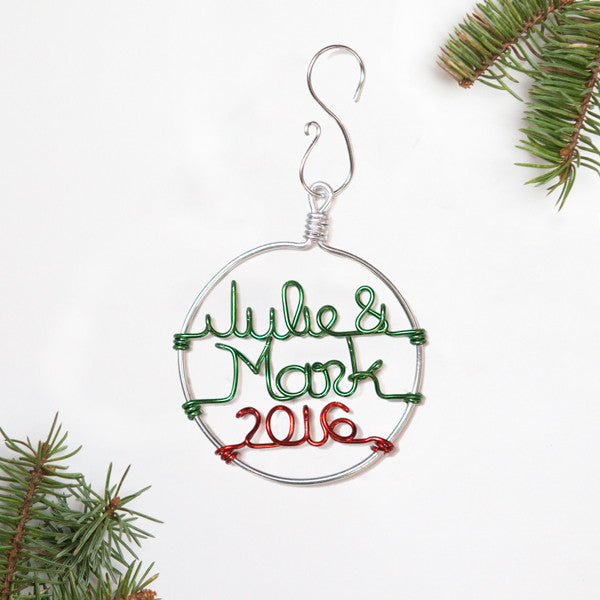 Foxblossom Co. Personalized Newlywed Ornament