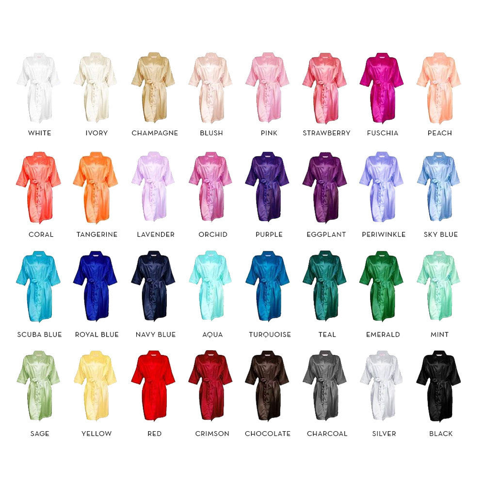 Wedding Satin Robes, Bridesmaid Robes, Bridal Silk Robes, Wedding Getting Ready