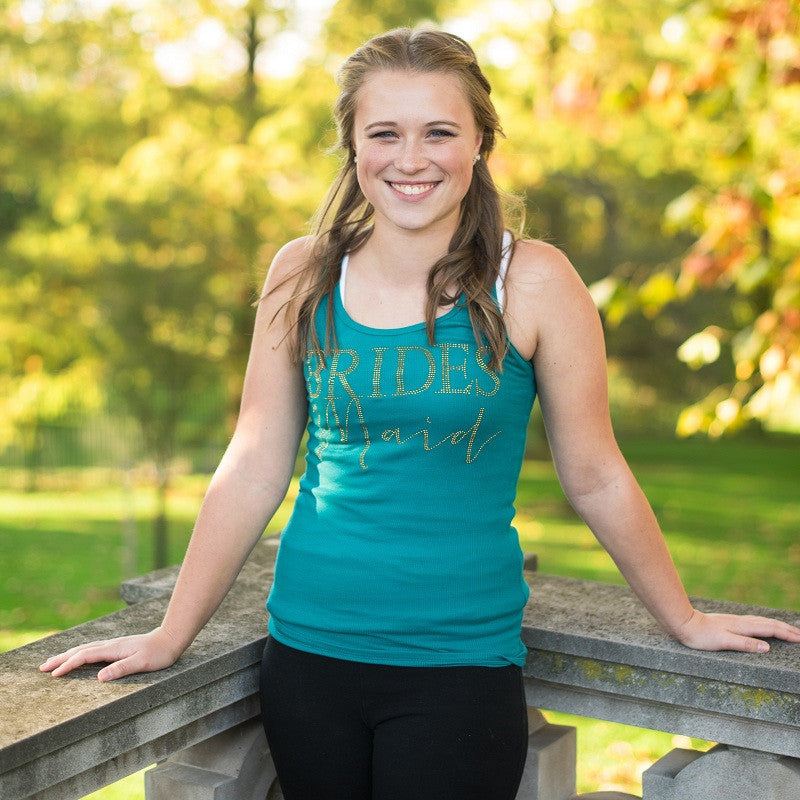 gold bridesmaid tank top