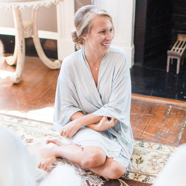 soft jersey lace robe, luxury robes