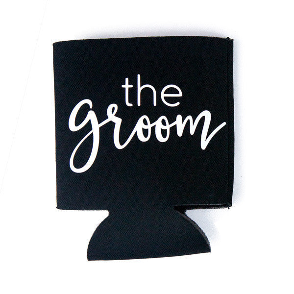 groom drink koozie