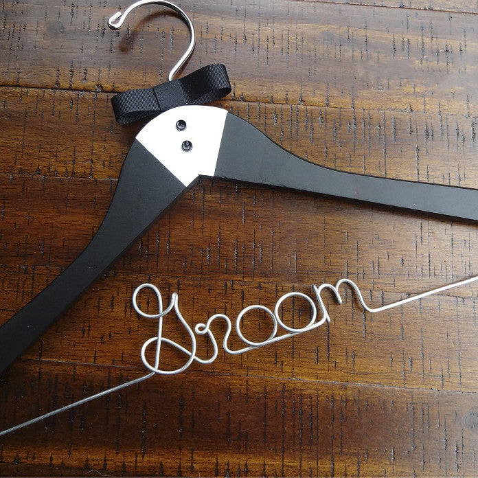 Groom tuxedo wedding hanger, suit hanger, groom gifts