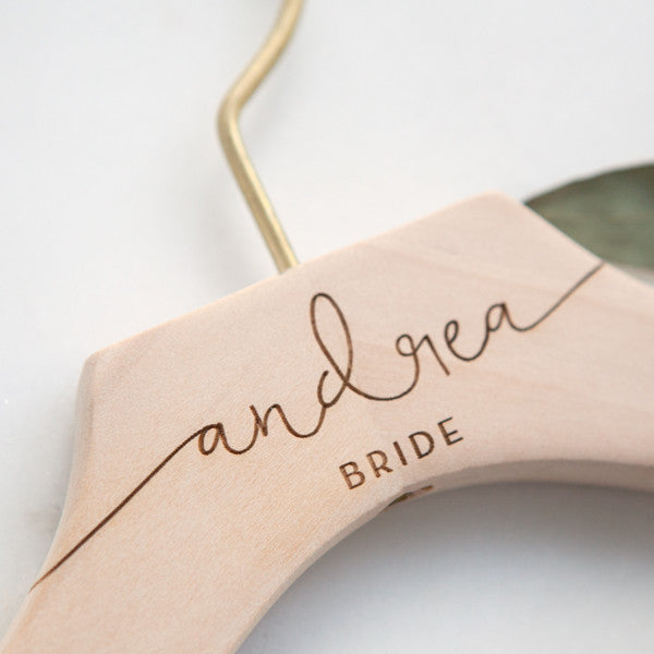 Engraved Bride Hanger, Bridal Wedding Dress Hanger