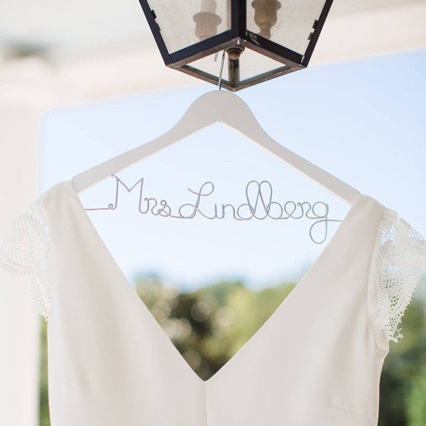 bride hanger white