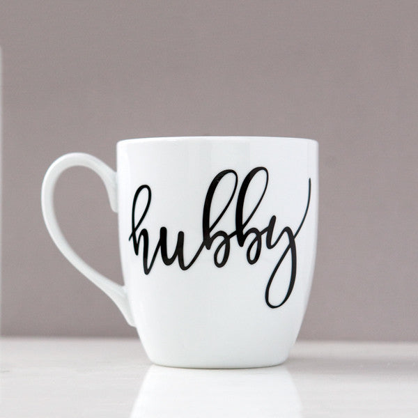 hubby mug, couples coffee mugs