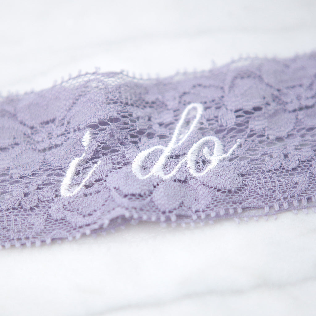 embroidered lace wedding garters