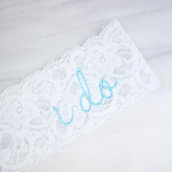 i do embroidered lace garter