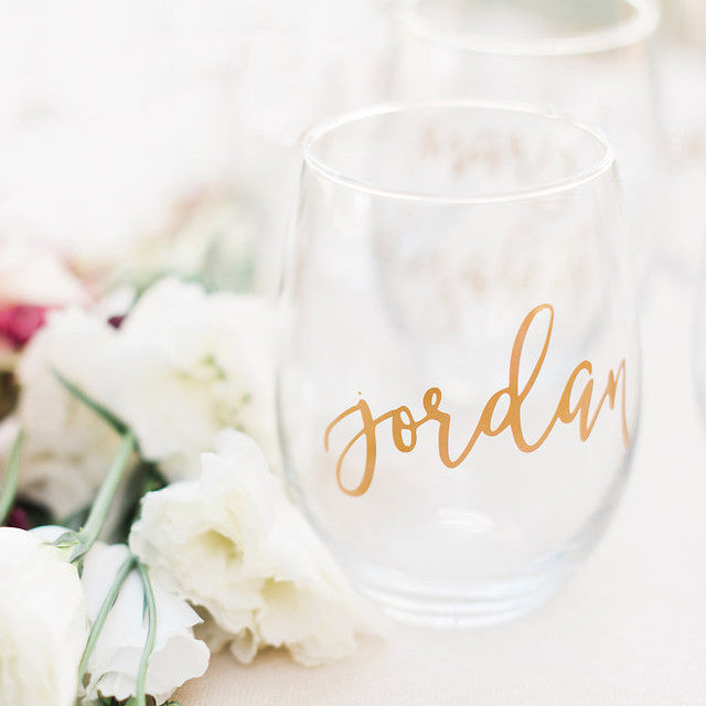 Personalized Stemless Glass