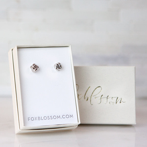 knot earrings jewelry gifts, every day earrings, minimal jewelry