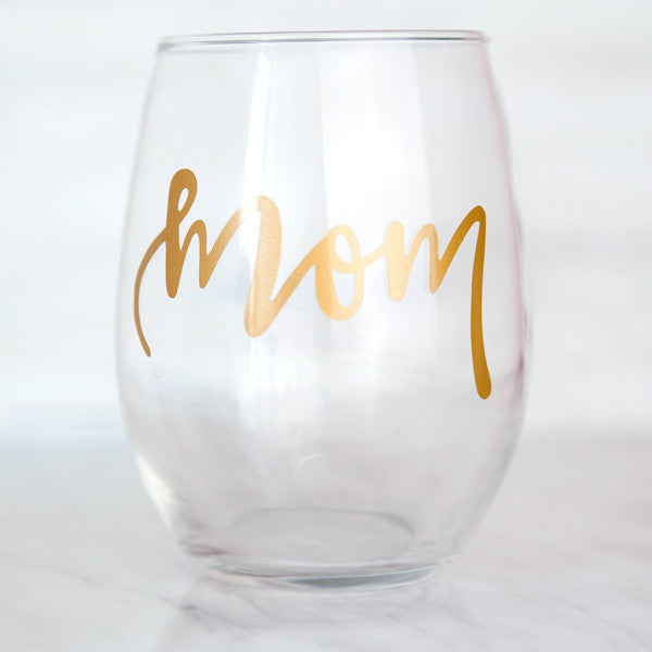 Mom stemless wine glass gifts for mom