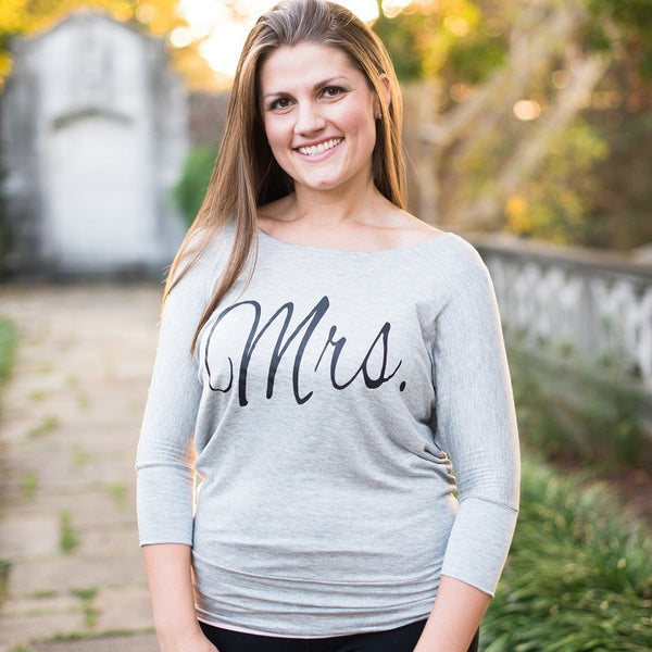 mrs. tee shirt bride gift, bridal shower gifts