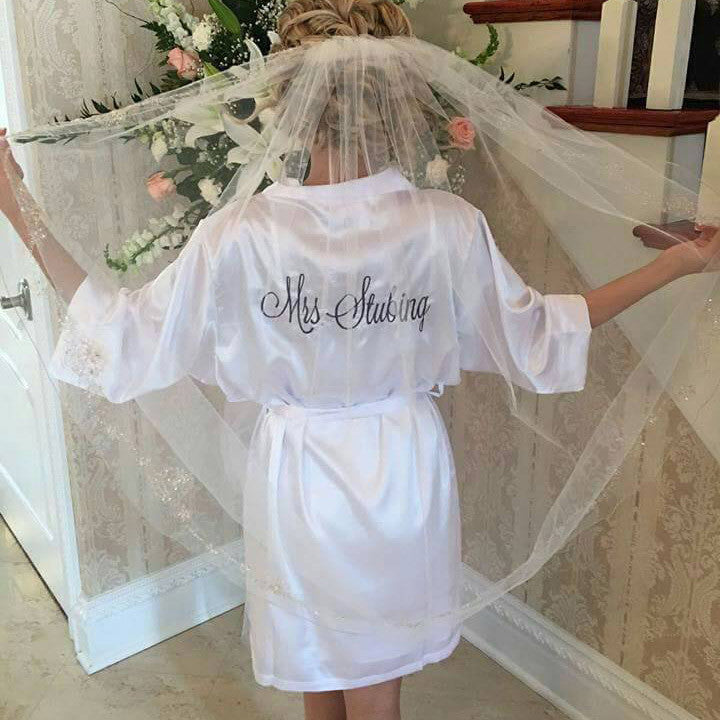 personalized bridal robes, bridal shower gifts