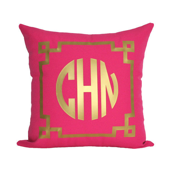 custom monogram pillow