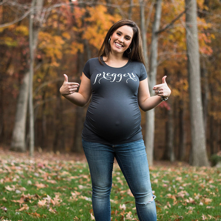preggers maternity shirts gray
