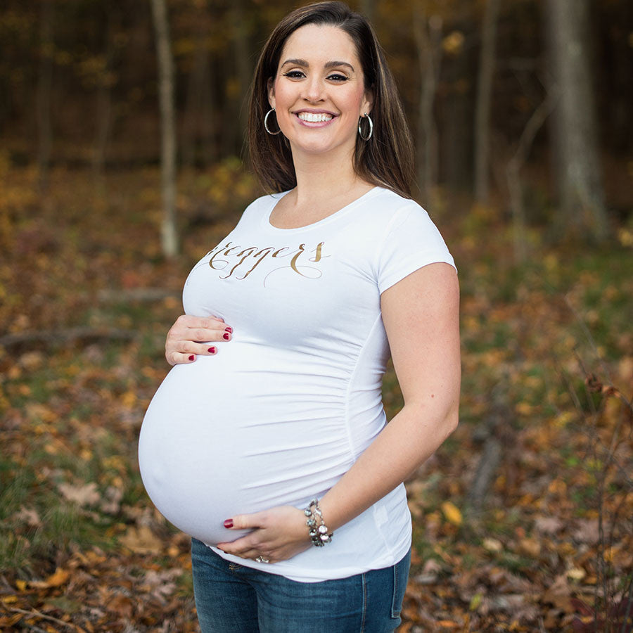 preggers maternity top white 
