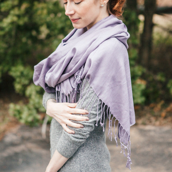 lavender pashmina scarf