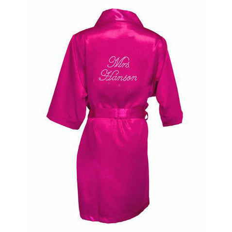custom rhinestone bridal robe for bridal shower gift