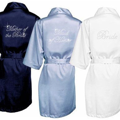 custom rhinestone bridesmaid robe