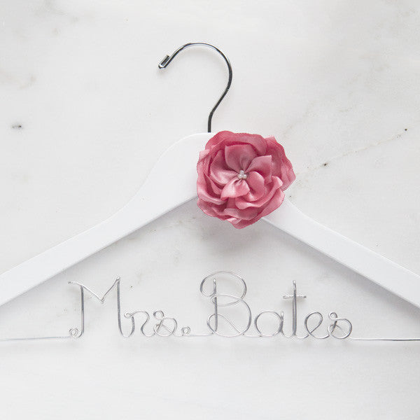 Bride Hanger with Satin Flower