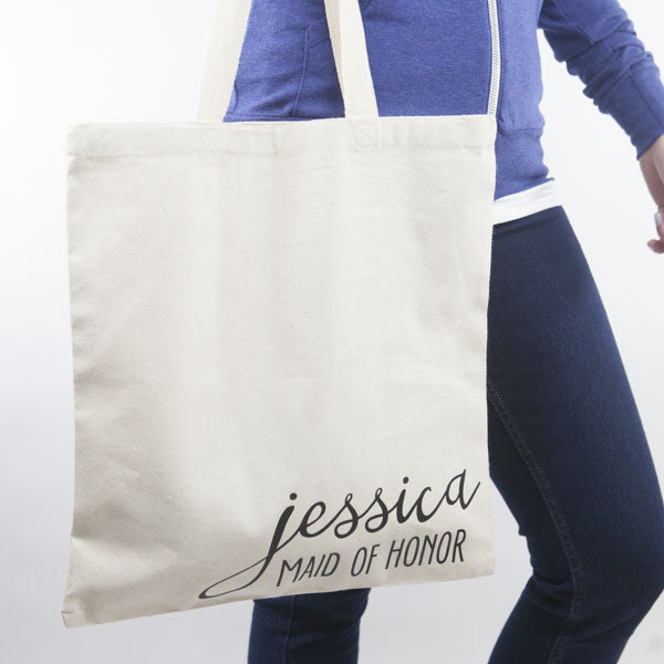 personalized maid of honor tote bag