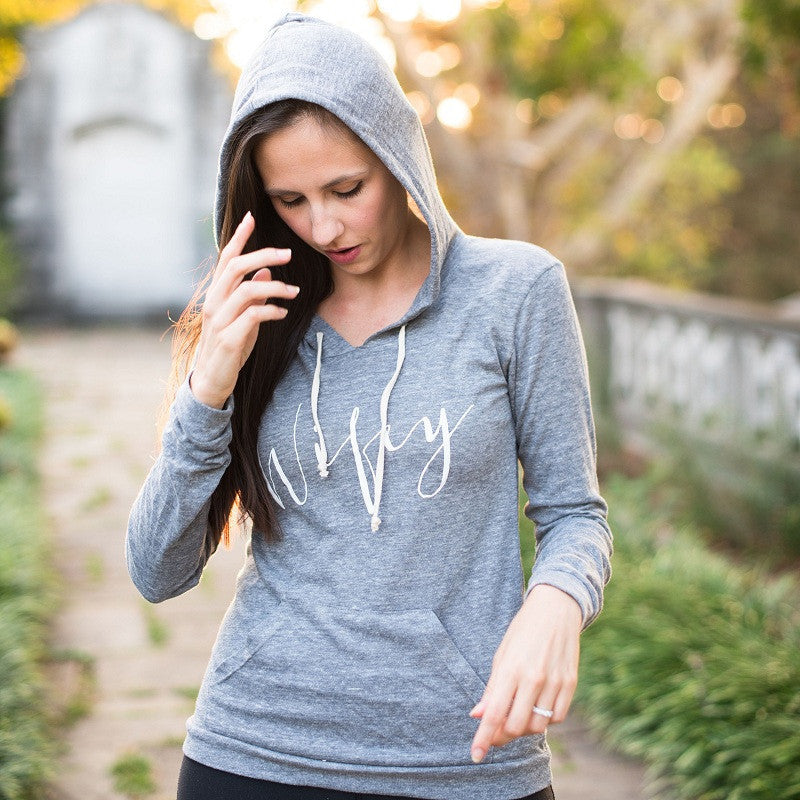 gray wifey hoodie, bride hoodie, bridal shower gifts, engagement gifts