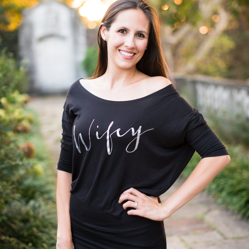 wifey shirt, bride shirt, honeymoon apparel, bridal shower gifts