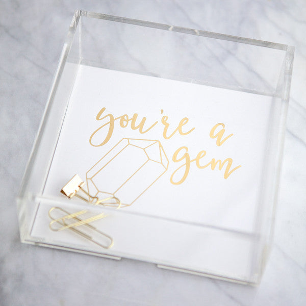 you're a gem lucite tray